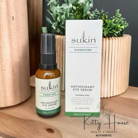 Serum Chống Nếp Nhăn Vùng Mắt Sukin Signature Antioxidant Eye Serum 30ml - Giảm Bọng Mắt, Thâm Quầng, Cải Thiện Độ Đàn Hồi Da