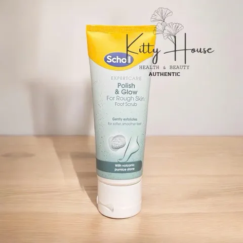 Kem Tẩy Tế Bào Chết Chân Scholl Expertcare Polish & Glow 75g - Giúp Chân Mềm Mại, Loại Bỏ Da Khô, Thô Ráp