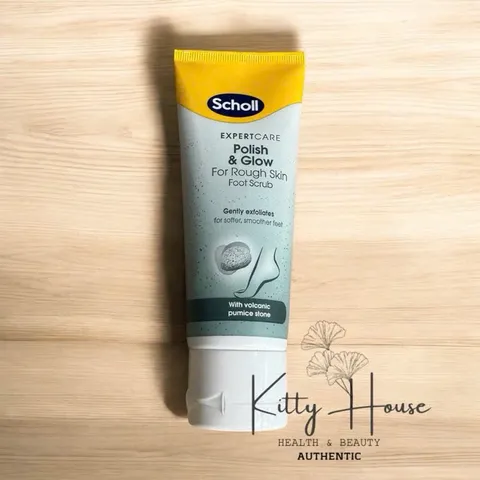 Kem Tẩy Tế Bào Chết Chân Scholl Expertcare Polish & Glow 75g - Giúp Chân Mềm Mại, Loại Bỏ Da Khô, Thô Ráp