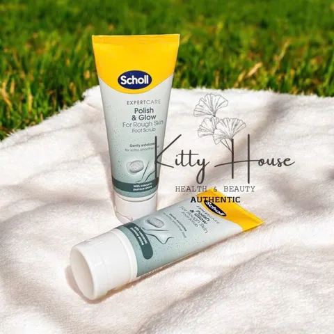 Kem Tẩy Tế Bào Chết Chân Scholl Expertcare Polish & Glow 75g - Giúp Chân Mềm Mại, Loại Bỏ Da Khô, Thô Ráp