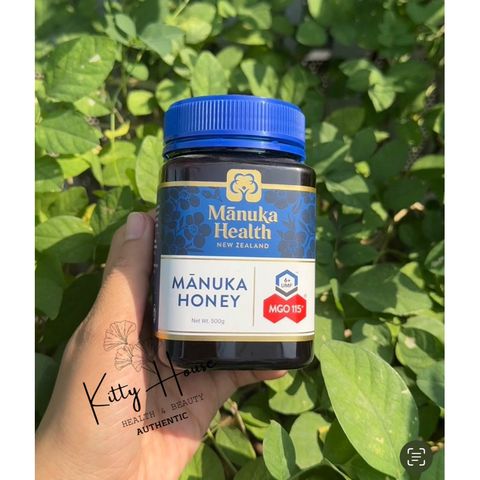 Mật Ong Manuka Health MGO 115+ - Hũ 500gr Tăng Cường Miễn Dịch, Chăm Sóc Sức Khỏe, Điều Trị Đau Họng, Loét Dạ Dày