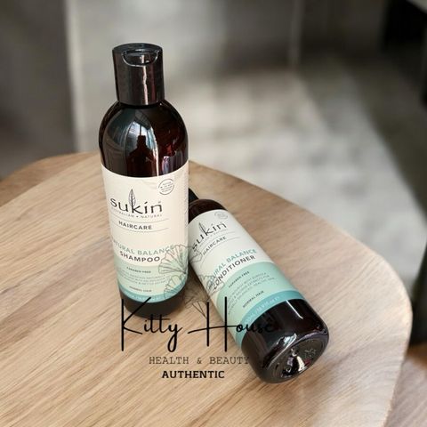 Bộ Dầu Gội và Dầu Xả Sukin Natural Balance 500ml - Chăm Sóc Tóc Tự Nhiên, Hương Quýt và Hoa Oải Hương