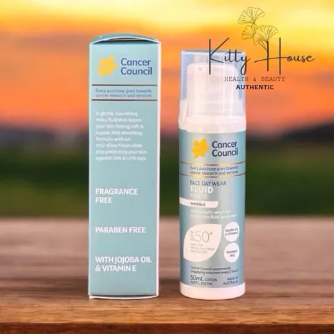 Kem Chống Nắng Cancer Council Face Day Wear Fluid Matte SPF50+ 50ml - Dưỡng Ẩm, Bảo Vệ Da, Phù Hợp Với Da Nhạy Cảm