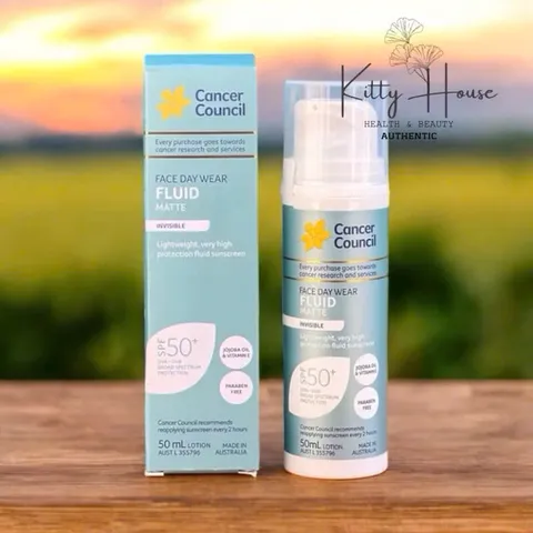 Kem Chống Nắng Cancer Council Face Day Wear Fluid Matte SPF50+ 50ml - Dưỡng Ẩm, Bảo Vệ Da, Phù Hợp Với Da Nhạy Cảm