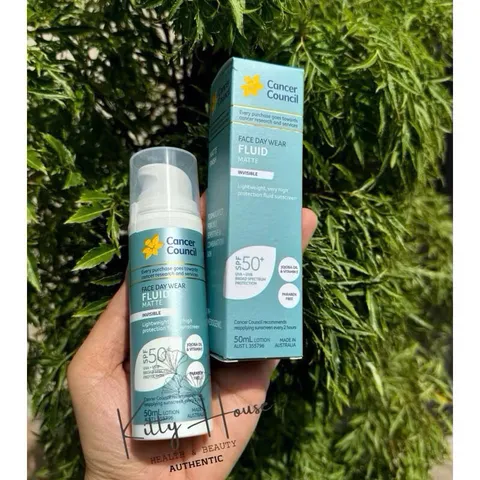 Kem Chống Nắng Cancer Council Face Day Wear Fluid Matte SPF50+ 50ml - Dưỡng Ẩm, Bảo Vệ Da, Phù Hợp Với Da Nhạy Cảm