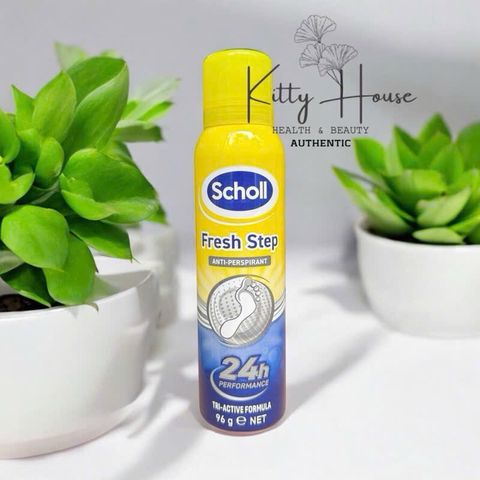 Xịt khử mùi hôi chân Scholl Fresh Step Foot Spray 24 giờ 96g