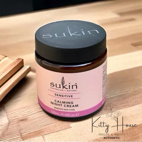 Kem Dưỡng Da Ban Đêm Sukin Sensitive Calming - Dưỡng ẩm tự nhiên cho da nhạy cảm 120ml - Chăm sóc da mịn màng, giảm kích ứng