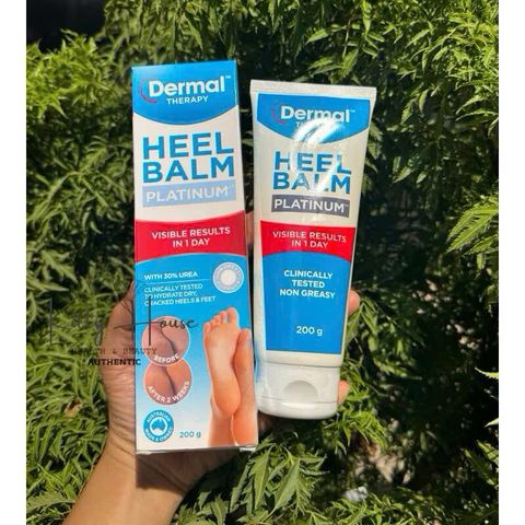 Kem Dưỡng Da Gót Chân Dermal Heel Balm Platinum 200g - Giải Pháp Tái Tạo Da Khô Nứt Nẻ, Chăm Sóc Da Chân Hiệu Quả