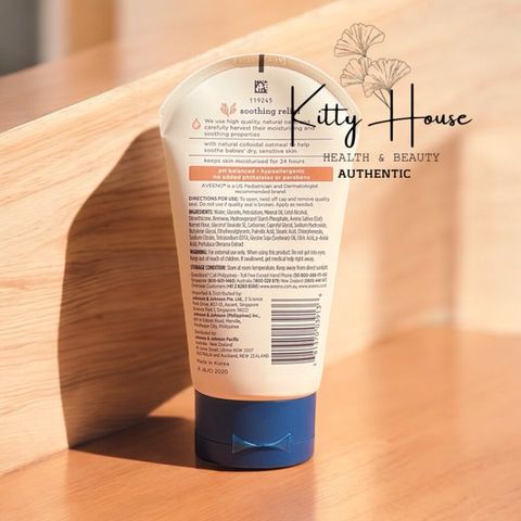 Kem Dưỡng Ẩm Aveeno Baby Cho Da Nhạy Cảm 140g - Chiết Xuất Yến Mạch, Không Mùi, Dưỡng Da Mềm Mại, An Toàn Cho Bé