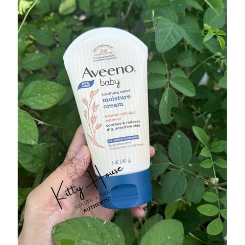Kem Dưỡng Ẩm Aveeno Baby Cho Da Nhạy Cảm 140g - Chiết Xuất Yến Mạch, Không Mùi, Dưỡng Da Mềm Mại, An Toàn Cho Bé