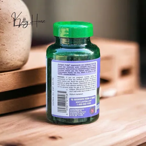 Viên uống bổ gan Milk Thistle Puritan's Pride 1000mg - Giải độc gan, phục hồi tế bào gan hiệu quả - 180 viên hỗ trợ sức khỏe gan
