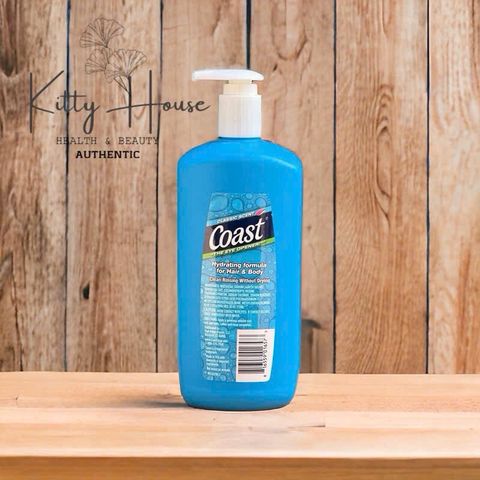 Sữa Tắm Gội Nam Coast Hair & Body Wash Classic Scent 946ml - Hương Thơm Nam Tính, Dưỡng Da Mịn Màng, Chai Vòi Tiện Lợi