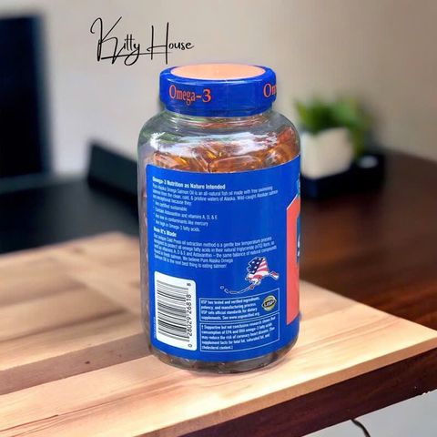 Viên uống Dầu Cá Hồi Pure Alaska Salmon Oil Omega 3 1000mg - Hỗ Trợ Tim Mạch, Lọ 210 Viên Thực Phẩm Chức Năng Mỹ