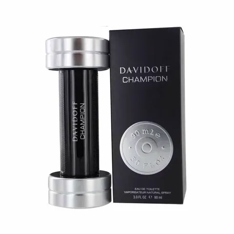 Nước hoa Davidoff Champion Eau De Toilette 100ml - Nước hoa nam gỗ thơm mạnh mẽ, thiết kế chai quả tạ độc đáo, phong cách thể thao.