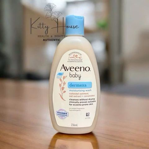Sữa Tắm Aveeno Baby Dermexa 236ml - Giảm Ngứa, Dưỡng Ẩm Da Nhạy Cảm, Chàm, Eczema Cho Bé, An Toàn, Không Chứa Paraben