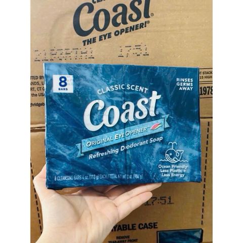 Xà Bông Cục Coast Mỹ - Mỹ Phẩm Thoải Mái, Không Làm Khô Da, Dưỡng Da Cho Gia Đình - Hương Thơm Dịu Nhẹ