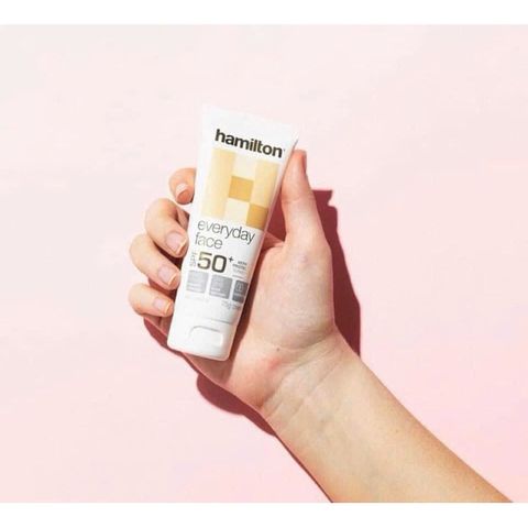 Kem Chống Nắng Hamilton Everyday Face SPF50+ - Dưỡng Ẩm Da Mặt & Cổ, Không Bóng Dầu, 75g, Bảo Vệ Tia UVA/UVB, Dành Cho Da Nhạy Cảm