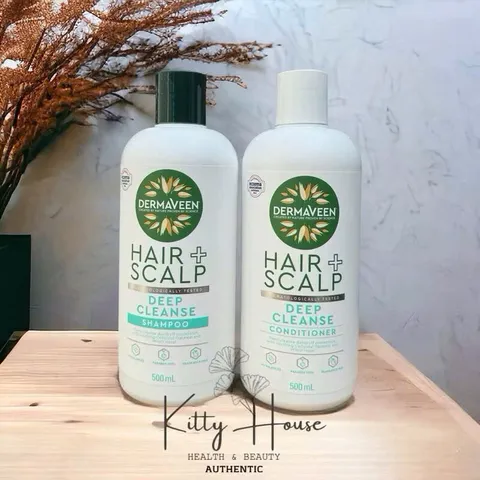 Dầu gội và dầu xả Dermaveen Hair Scalp Deep Cleanse chai 500ml