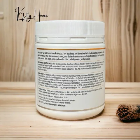 Bột Hỗ Trợ Tiêu Hóa Nutralife Gut Relief Vị Cam Xoài 180g - Giảm Đầy Hơi, Hỗ Trợ Sức Khỏe Đường Tiêu Hóa, Thuần Chay