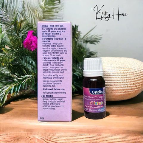 Ostelin Vitamin D3 Drops 2.4ml dạng nhỏ giọt cho bé của Úc