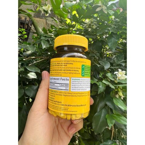 Viên uống bổ sung sắt Iron Nature Made 65mg - Hỗ trợ ngăn ngừa thiếu máu, tăng cường sức đề kháng - Hộp 365 viên