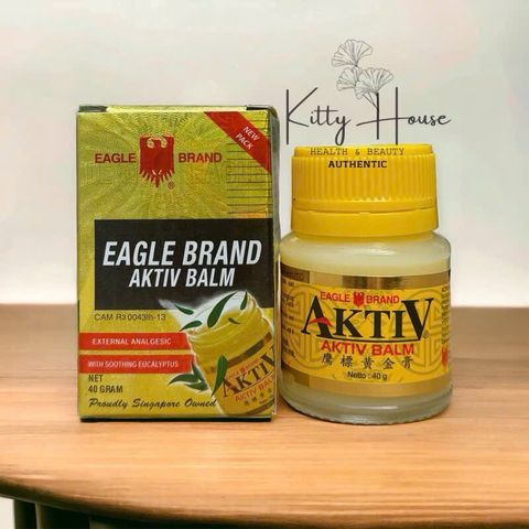 Dầu Cù Là Vàng Eagle Brand AKTiV Balm 40g - Giảm Đau, Chống Viêm, Xua Đuổi Côn Trùng, Hỗ Trợ Thư Giãn
