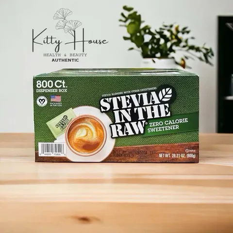 Đường ăn kiêng cỏ ngọt Stevia In The Raw Oganic Hộp 800 gói