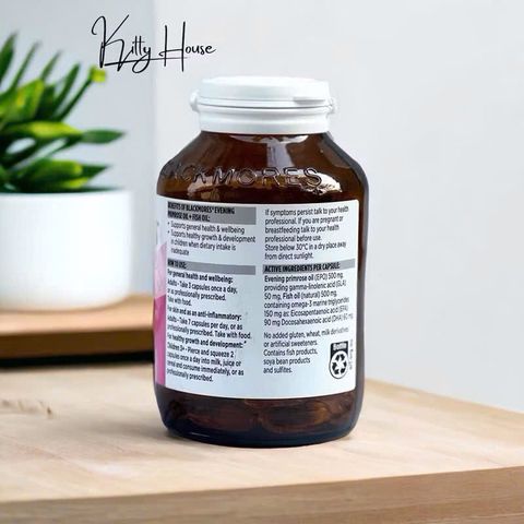 Viên Uống Hoa Anh Thảo Blackmores Evening Primrose Oil & Dầu Cá 100 Viên - Hỗ Trợ Giảm Đau Kinh Nguyệt, Dưỡng Da Tóc Móng