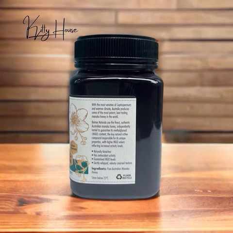 Mật ong Manuka NPA11+ Barnes 500g - Tăng cường sức đề kháng, hỗ trợ tiêu hóa, làm đẹp da, an toàn cho trẻ em từ 1 tuổi.