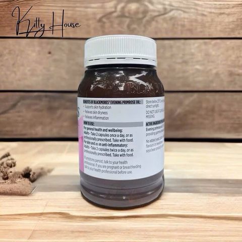Viên Uống Tinh Dầu Hoa Anh Thảo Blackmores Evening Primrose Oil 190 Viên - Hỗ Trợ Sức Khỏe Da, Giảm Đau Kinh Nguyệt, Láng Mịn Da