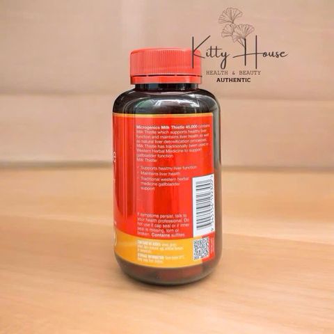Viên uống giải độc gan Microgenics Milk Thistle 45000 - Bảo vệ và tái tạo tế bào gan, 90 viên