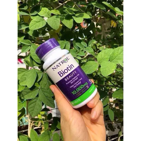 Viên uống hỗ trợ mọc tóc Natrol Biotin Beauty 10000mcg lọ 100 viên