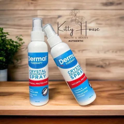 Xịt Khử Mùi Dermal Crystal Therapy 120ml - An Toàn, Không Gây Dị Ứng, Bảo Vệ Tự Nhiên, Chống Mùi Cơ Thể, Thích Hợp Mọi Loại Da