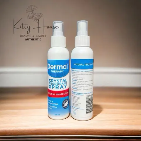 Xịt Khử Mùi Dermal Crystal Therapy 120ml - An Toàn, Không Gây Dị Ứng, Bảo Vệ Tự Nhiên, Chống Mùi Cơ Thể, Thích Hợp Mọi Loại Da