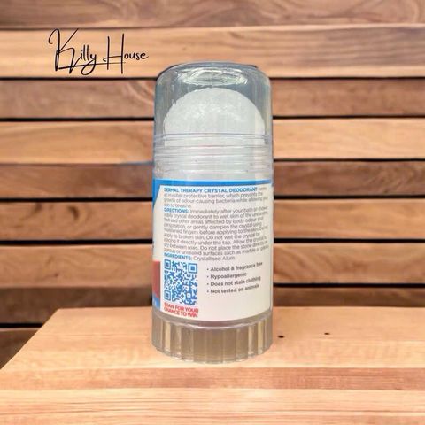Lăn Khử Mùi Dermal Therapy 120g - Đá Crystallised Alum Tự Nhiên, Không Gây Kích Ứng, Thích Hợp Cho Da Nhạy Cảm