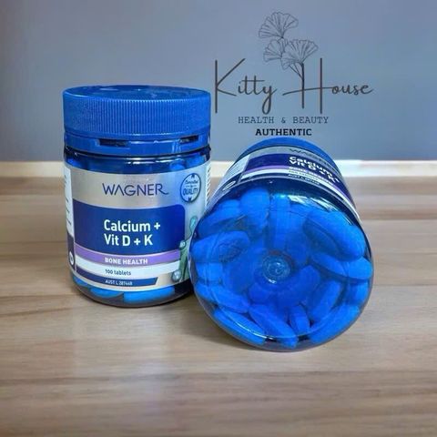 Viên uống Canxi Wagner + Vitamin D3 + K hỗ trợ xương chắc khoẻ - Bổ sung vitamin hiệu quả 100 viên