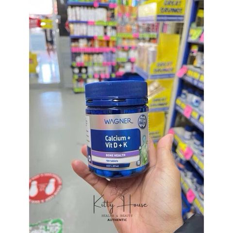 Viên uống Canxi Wagner + Vitamin D3 + K hỗ trợ xương chắc khoẻ - Bổ sung vitamin hiệu quả 100 viên