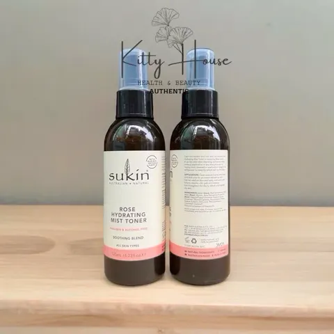 Nước Hoa Hồng Dưỡng Ẩm Sukin Rose Hydrating Mist Toner 125ml - Sản Phẩm Chăm Sóc Da Mặt Thư Giãn và Tăng Cường Độ Ẩm