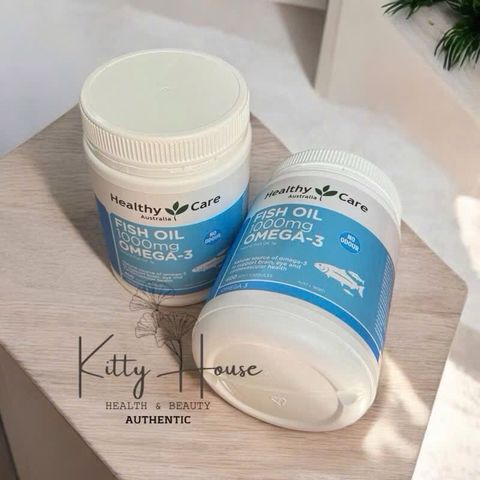Viên uống Dầu cá Omega 3 Healthy Care 1000mg 400 viên - Hỗ trợ sức khỏe não bộ, mắt và da cho cả gia đình