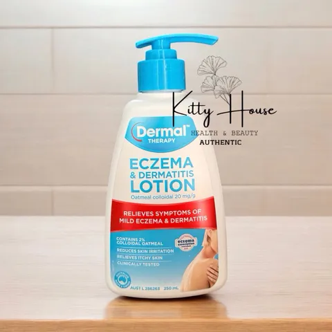 Kem Dưỡng Ẩm Dermal Therapy Eczema 250mL - Giảm Chàm Da và Viêm Da Không Gây Dị Ứng, Dành Cho Người Lớn và Trẻ Em