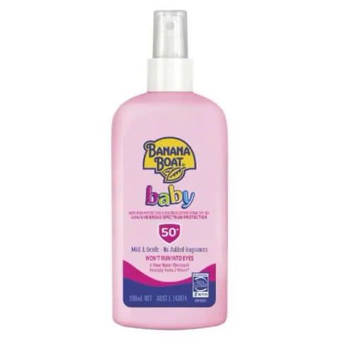 Xịt chống nắng cho bé Banana Boat SPF 50+ Baby 200ml Spray
