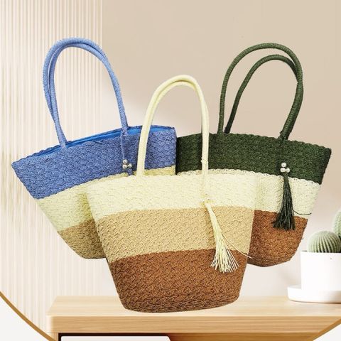 Túi cói bện size lớn chất liệu cói tự nhiên có khoá kéo phù hợp mọi trang phục