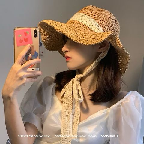 Mũ cói đi biển, nón cói handmade che nắng phong cách vintage  gập thoải mái không lo mất phom