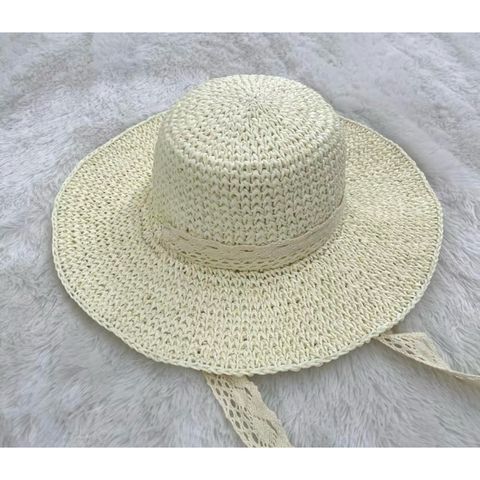 Nón Cói Móc Tay Hình Hạt Thóc Đính Nơ Ren - Mũ Đi Biển Thoáng Khí, Dễ Dàng Uốn Cong, Thời Trang Cho Mọi Khuôn Mặt