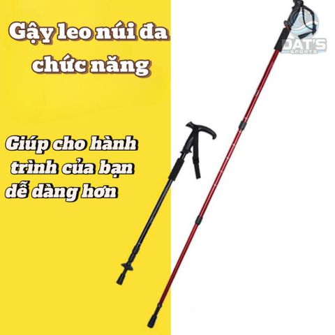 Gậy Trekking Nhôm Gấp Gọn - Gậy Leo Núi Chống Sốc Đầy Tiện Lợi Cho Chuyến Đi Bộ Đường Dài Và Hoạt Động Ngoài Trời