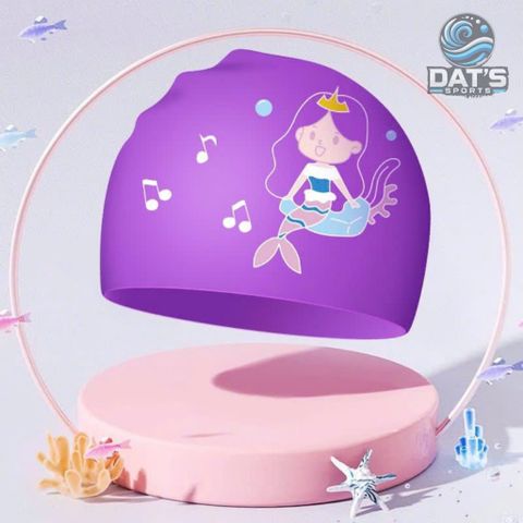 Nón Bơi Silicone Họa Tiết Hoạt Hình Dài Cho Trẻ Em - Nón Chống Thấm Nước Khủng Long, Cá Sấu Dễ Thương, Mũ Bơi Bảo Vệ Tóc