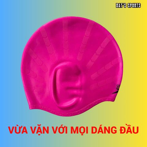 Nón Bơi Silicone Che Kín Tai Cho Trẻ Em Và Người Lớn - Mũ Bơi Chống Nước, Dẻo Dai, Nhiều Màu Sắc Thời Trang