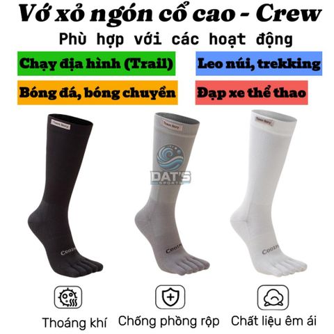 Vớ Xỏ Ngón Chạy Bộ Coolmax - Chống Phồng Rộp Chân, Thoáng Khí, Thấm Húi, Dành Cho Nam Nữ, Hoạt Động Thể Thao