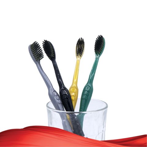 Combo 3 Bàn Chải Đánh Răng Lipzo Ruby Charcoal Cho Răng Nhạy Cảm - Công Nghệ Than Hoạt Tính Kháng Khuẩn Siêu Mềm