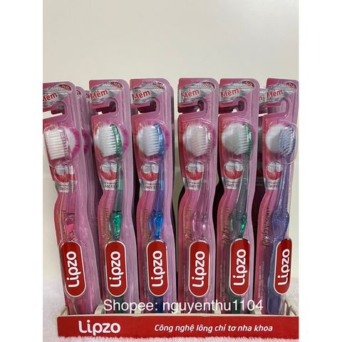 Bàn Chải Đánh Răng Lipzo Ruby Sensi Cho Nữ - Thiết Kế Đặc Biệt Cho Răng Nhạy Cảm, Bàn Chải Mềm Công Nghệ Nano Kháng Khuẩn